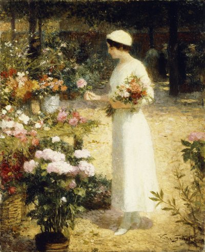 På blomstermarkedet, af Victor Gabriel Gilbert