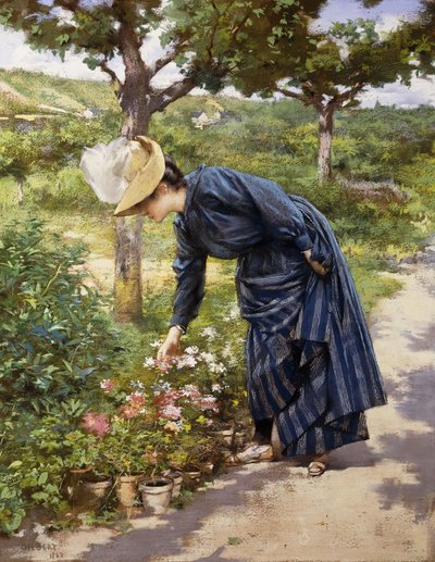 Dame i en have, 1887 af Victor Gabriel Gilbert
