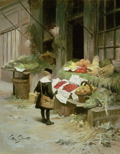 Lille dreng på markedet af Victor Gabriel Gilbert