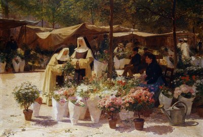 Blomstermarkedet, af Victor Gabriel Gilbert