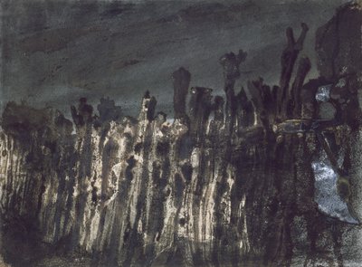 Bølge i Jersey (pen og indisk blæk og vask på papir) af Victor Hugo
