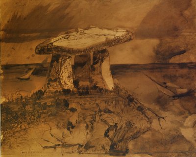 Dysse hvor den skyggefulde mund taler til mig (pen og blæk og vask på papir) af Victor Hugo