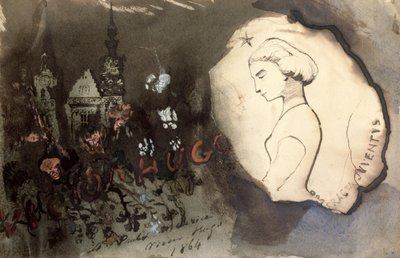 Fracta Juventus, 1864 (pen og blæk og gouache på papir) af Victor Hugo