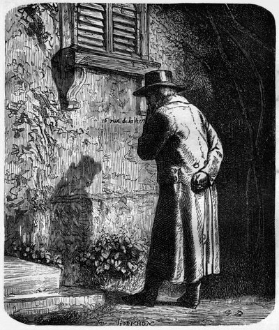 Jean Valjean, illustration af romanen "Les Miserables" af Victor Hugo (4. del: L