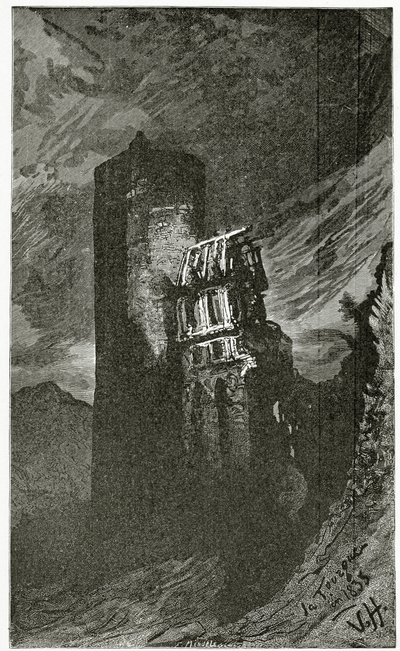 La Tourgue - illustration fra Quatre Vingt Treize, 19. århundrede (sw-stik) af Victor Hugo