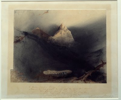 Myternes bjerg Tegning af Victor Hugo (1802-1885) 1839 Paris, Maison Victor Hugo af Victor Hugo