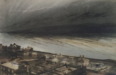 Marine-Terrace, Jersey, 1855 (kul, blyant og gouache på papir) af Victor Hugo
