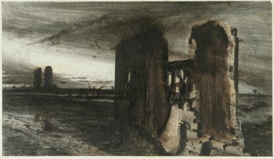 Ruiner i et landskab, 1870 af Victor Hugo