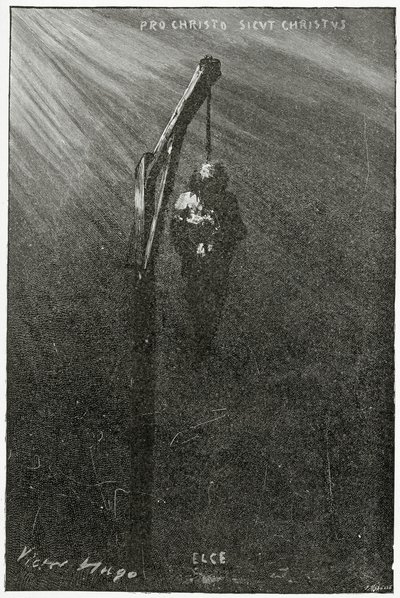 Hængningen af John Brown, 19. århundrede (sw-stik) af Victor Hugo