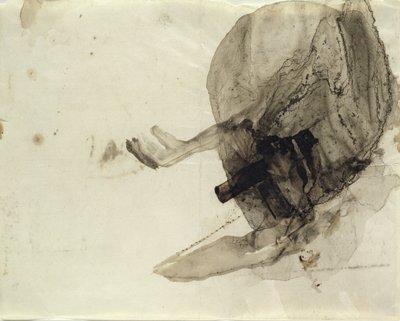 Uden titel, ca. 1853-5 (blækvask på papir) af Victor Hugo