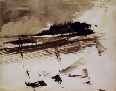 Uden titel, eller: Fremkaldelse af en ø, 1870 (blæk og vask på papir) af Victor Hugo