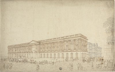 Kolonnaden på Louvre af Victor Jean Nicolle