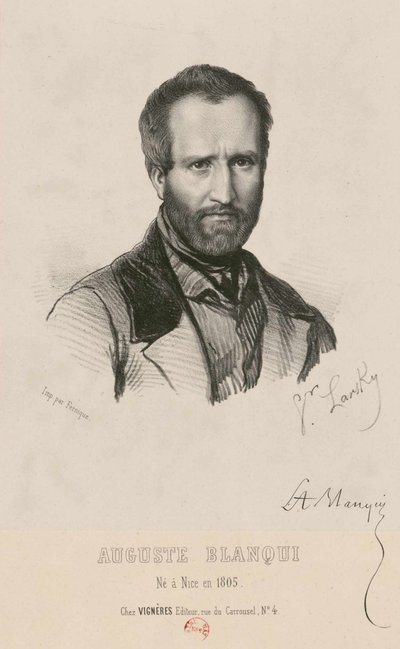 Portræt af Louis-Auguste Blanqui 1805-1881, 1849. af Victor Larsky