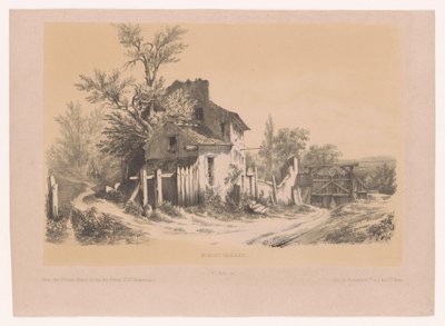 Boerderij op de Mont Valérien På Mont Valérien (titel på objekt) af Victor Lefranc