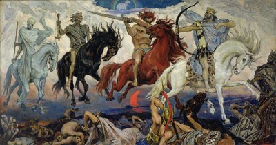 Apokalypsens fire ryttere af Victor Mikhailovich Vasnetsov
