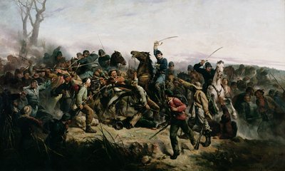 Kavaleriangreb af løjtnant Henry B. Hidden, 1862 af Victor Nehlig