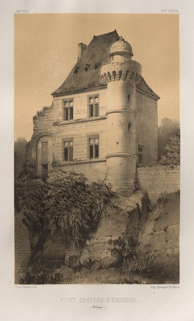 Malerisk arkitektur eller monumenter fra det 15. århundrede. Og XVI. Centuries: Chateaux of France of the XV and XVI Centuries: Pl. 84, Petit Château d