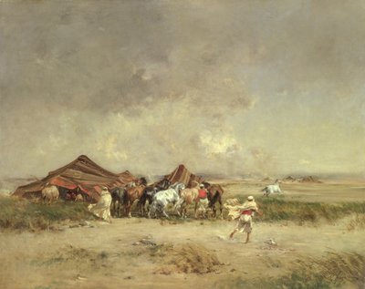 Arabisk lejr, 1872 af Victor Pierre Huguet