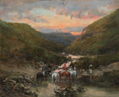 Kløft nær Biskra af Victor Pierre Huguet