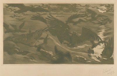 Rovfugle, 1893. af Victor Prouvé