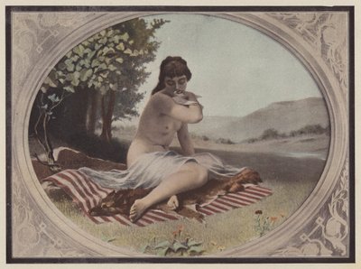 Nymfen (farve litho) af Victor Renault des Graviers