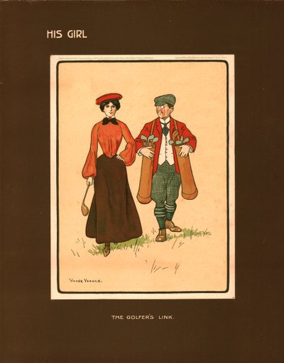 Hans pige, The Golfers Link. af Victor Venner