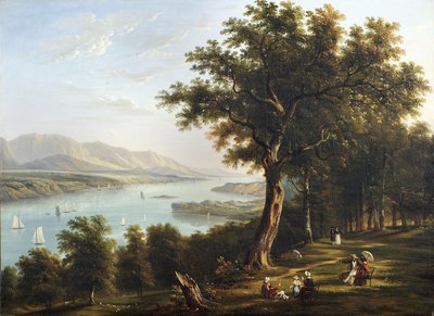 Udsigt fra Hyde Park ved Hudson-floden, 1845 af Victor de Grailly