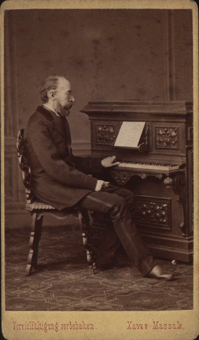 Portræt af librettisten og komponisten Franz Friedrich Richard Genée 1823-1895, ca 1880-1885. af Vienna . Photo studio Xaver Massak