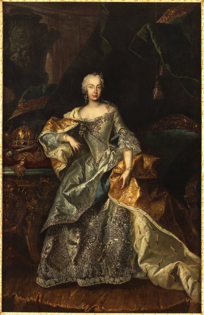 Maria Theresa som dronning af Ungarn af Viennese painter