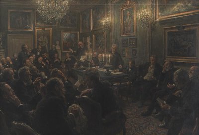 En akademirådsforsamling på Charlottenborg i 1904 af Viggo Johansen