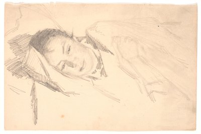 Kunstnerens hustru hviler sig af Viggo Johansen