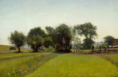 Børn leger på markerne af Viggo Pedersen