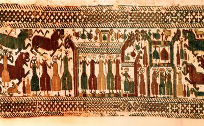 Viking: sangere og klokkere. Tapet af Skog kirke, Ruskind, slutningen af 1100-tallet. Stockholm, historiska museet af Viking