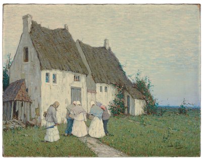Vender tilbage fra markedet, 1911 af Viktor Ivanovich Zarubin