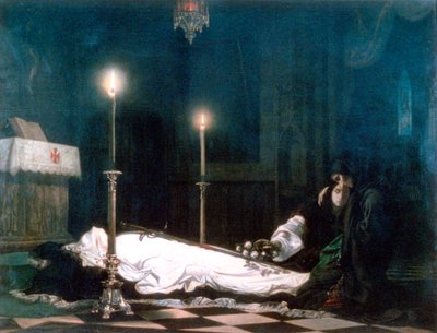 Laszlo Hunyadi på Bier, 1859 af Viktor Madarász