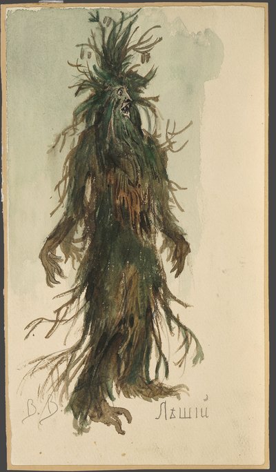 Leshy. Kostumedesign til operaen Snow Maiden af N. Rimsky-Korsakov, 1885. af Viktor Mikhaylovich Vasnetsov