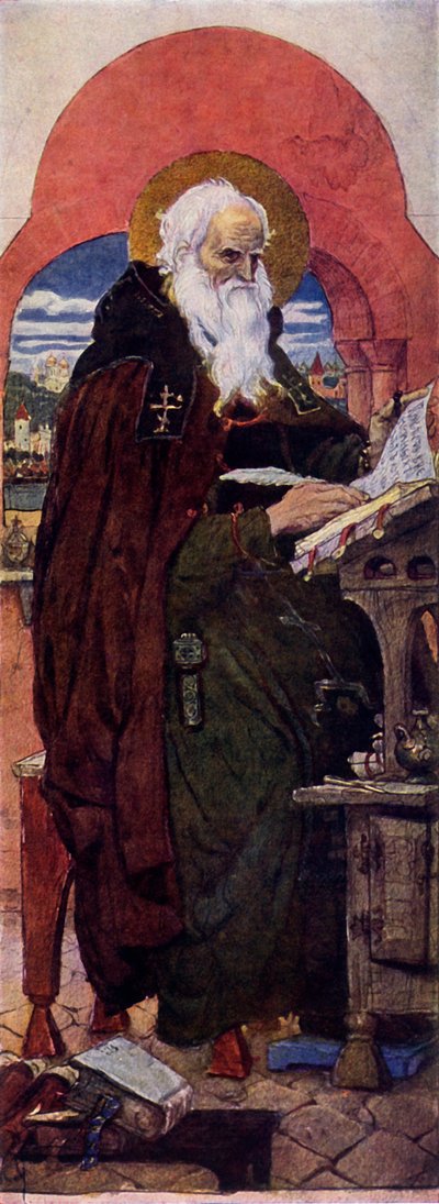 The Blessed Chronicler Nestor, c1885-1896, 1965. af Viktor Mikhaylovich Vasnetsov