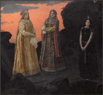 Tre dronninger af det underjordiske rige, 1879. af Viktor Mikhaylovich Vasnetsov