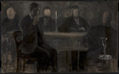 Fem portrætter. Studie til maleri i Thielska Galleriet, Stockholm af Vilhelm Hammershøi