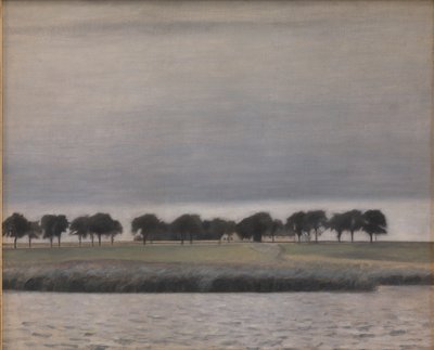 Forstudie til "Solregn. Gentofte Sø" af Vilhelm Hammershøi