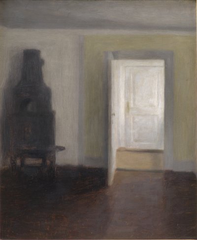 Interiør. En gammel komfur af Vilhelm Hammershøi
