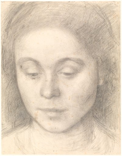Portræt af Ida, Kunstnerens Hustru af Vilhelm Hammershøi