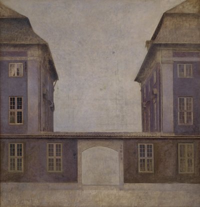 Det Asiatiske Kompagnis Bygninger, set fra St. Annæ Gade, København, 1902. af Vilhelm Hammershøi
