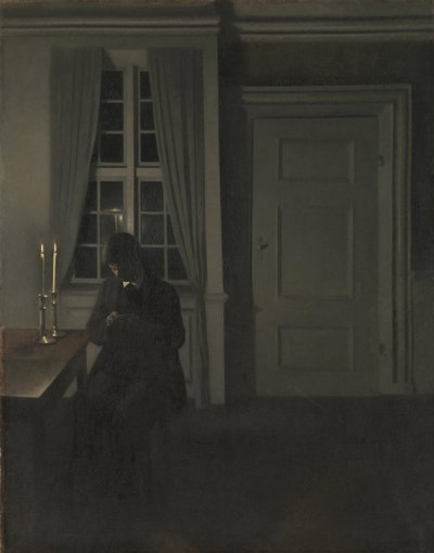 Samleren af mønter af Vilhelm Hammershøi