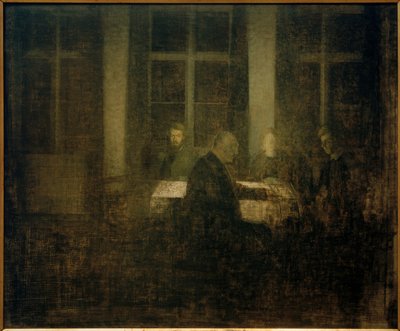 Aften på værelset af Vilhelm Hammershoi