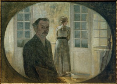Kunstneren og hans kone af Vilhelm Hammershoi