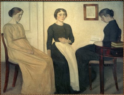 Tre unge kvinder af Vilhelm Hammershoi