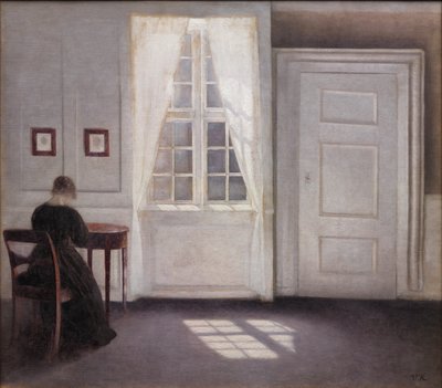 Interiør i Strandgade, Sollys på Gulvet af Vilhelm Hammershøi