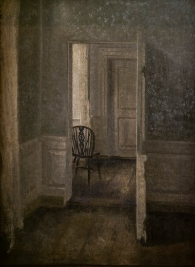 Interiør med Windsor stol af Vilhelm Hammershoi
