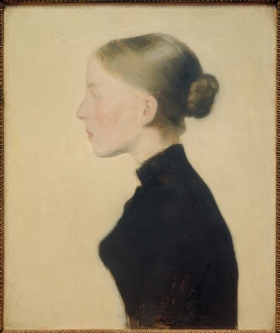 Ung syg pige af Vilhelm Hammershoi